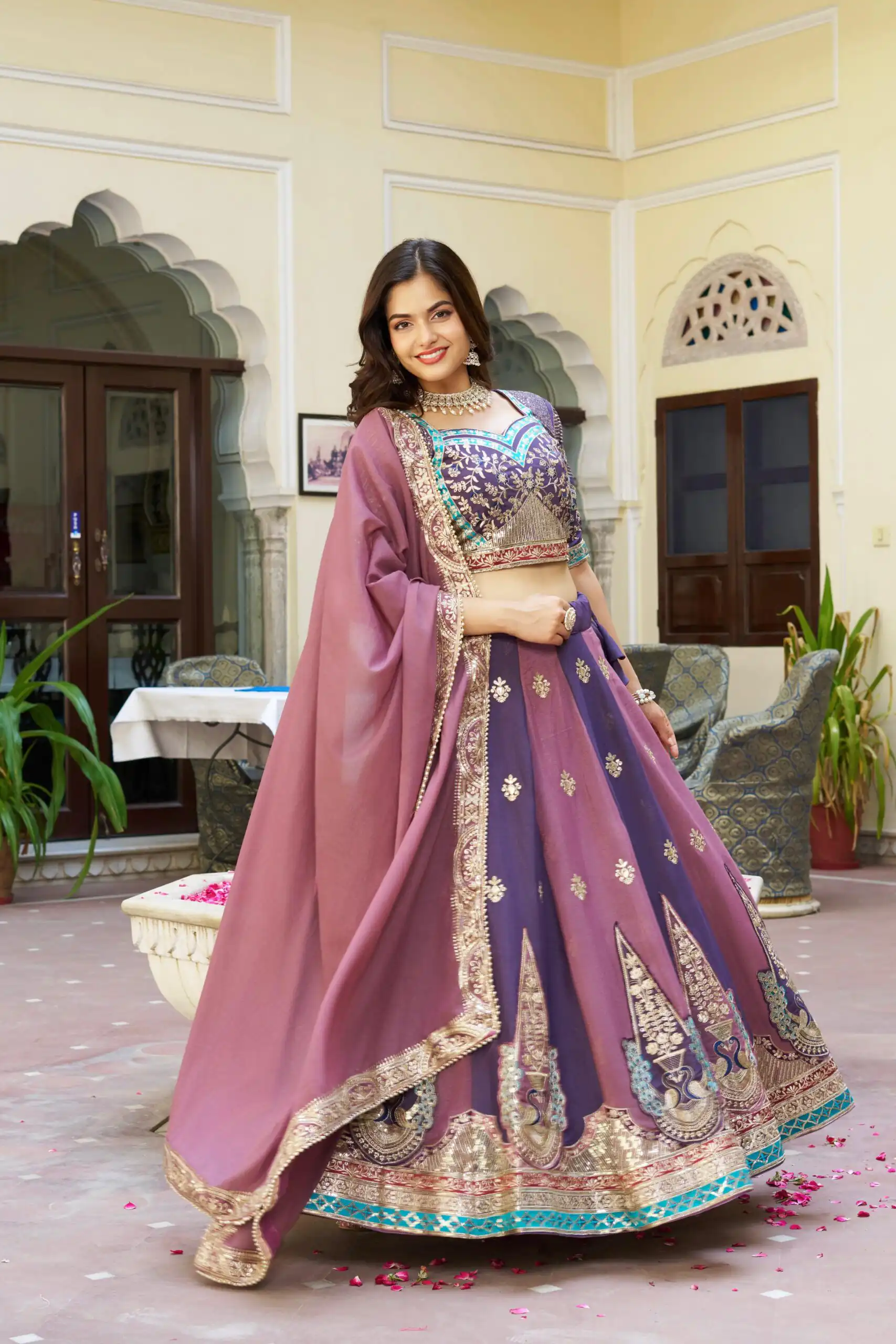 Ram 149 Onion Star Georgette Lehenga Choli with Lace Work & Embroidery Work. Get it for ₹3449. Delivery 4-6 Working Days. Shop now. | Lehenga, Bollywood Lehenga, Creative Lehenga, Designer Lehenga, Embroidered Lehenga, Party Wear Lehenga