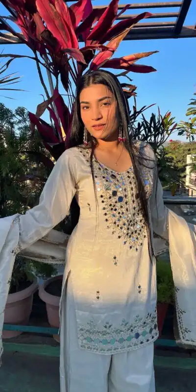 BE 328 Off White Faux Georgette Salwar Suit Perfect for Wedding, Party, Family Gatherings, Sangeet, Housewarming – . Affordable Price ₹2049. Days | Jump Suits, Salwar suit, Casual Suits, Creative suits, Designer Suits, Palazzo Suits, Party Wear Suits, Patiala Suits, Straight Suits