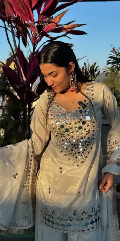 BE 328 Off White Faux Georgette Salwar Suit Perfect for Wedding, Party, Family Gatherings, Sangeet, Housewarming – . Affordable Price ₹2049. Days | Jump Suits, Salwar suit, Casual Suits, Creative suits, Designer Suits, Palazzo Suits, Party Wear Suits, Patiala Suits, Straight Suits