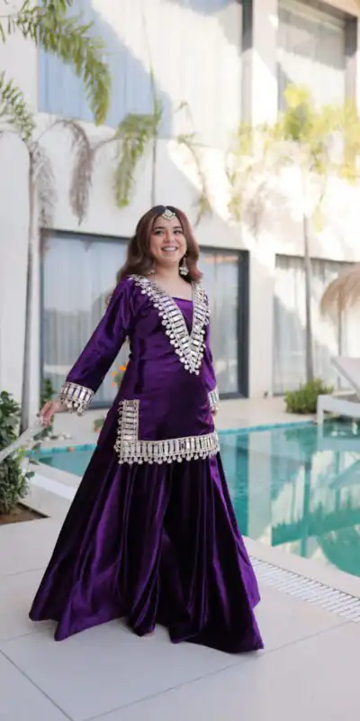 Z 111 Purple in Color 9000 Velvet. Mirror Work & Embroidery Work Salwar Suit Get it for ₹1999. Delivery 4-6 Working Days. Shop now. | Jump Suits, Salwar suit, Casual Suits, Creative suits, Designer Suits, Palazzo Suits, Party Wear Suits, Patiala Suits, Straight Suits