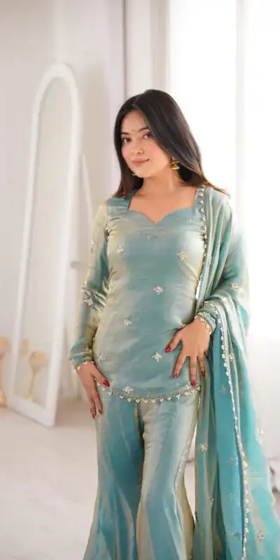 ZSR 3159 Pista Fendy Silk Salwar Suitwith Embroidery Work & Lace Work. Now at just ₹2049. Delivery 4-6 Working Days. Shop now. | Jump Suits, Salwar suit, Casual Suits, Creative suits, Designer Suits, Palazzo Suits, Party Wear Suits, Patiala Suits, Straight Suits