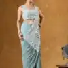 ST 1165 Grey Faux Georgette Saree with Embroidery Work & Sequins Work. Now at just ₹1799. Delivery 4-6 Working Days. Shop now. | Sarees, Bollywood Sarees, Creative Sarees, Designer Sarees, Embroidered Sarees, Ethnic Saree, Modern Digital sarees, Party Wear Sarees