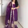 ST 1142 Purple Faux Georgette Salwar Suit with Mirror Work & Embroidery Work. Introductory Price ₹2449. Delivery 4-6 Working Days. Shop now. | Jump Suits, Salwar suit, Casual Suits, Creative suits, Designer Suits, Palazzo Suits, Party Wear Suits, Patiala Suits, Straight Suits