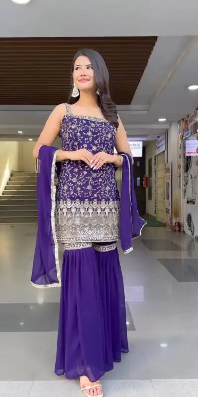 DC 93 Purple Fox Georgette Salwar Suit Perfect for Wedding, Party, Eid, Temple Visit, Engagement – . Now at just ₹1899. Delivery 4-6 Working Days. Shop now | Jump Suits, Salwar suit, Casual Suits, Creative suits, Designer Suits, Palazzo Suits, Party Wear Suits, Patiala Suits, Straight Suits