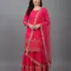 ZF 250 Rani Pink Color Faux Georgette Embroidery Sequence Work Sharara Suit Wedding, Party, Festive, Events Etc. Expected Delivery 4-6 Working Days @2099/- | Jump Suits, Salwar suit, Casual Suits, Creative suits, Designer Suits, Palazzo Suits, Party Wear Suits, Patiala Suits, Straight Suits