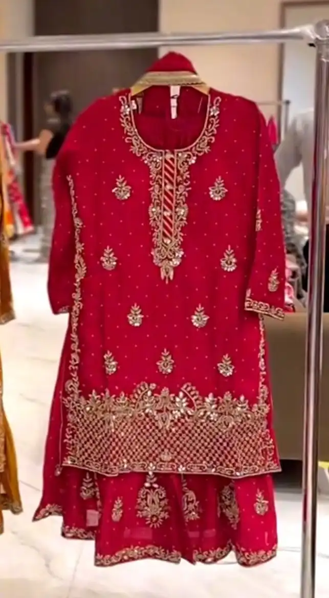 NF 1249 Red Color Chinon Silk Salwar Suit with Embroidery Work. Online Get it for ₹2149. Delivery 4-6 Working Days. Shop now. | Jump Suits, Salwar suit, Casual Suits, Creative suits, Designer Suits, Palazzo Suits, Party Wear Suits, Patiala Suits, Straight Suits