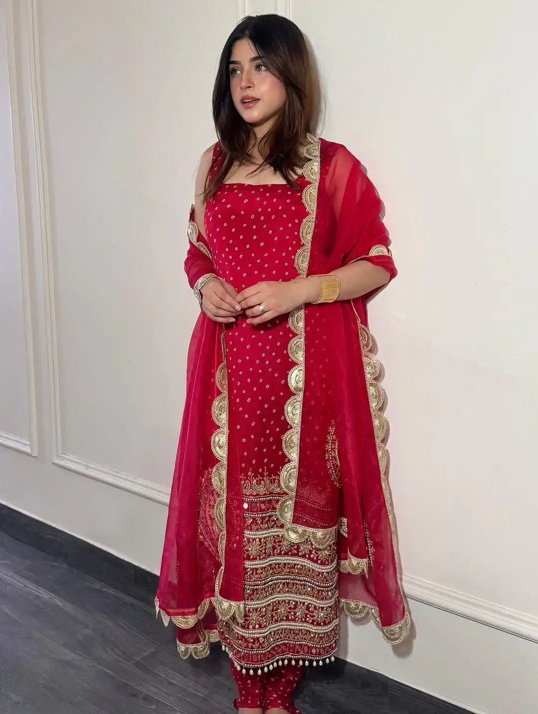 ST 1142 Red Faux Georgette Salwar Suit with Mirror Work & Embroidery Work. Introductory Price ₹2449. Delivery 4-6 Working Days. Shop now. | Jump Suits, Salwar suit, Casual Suits, Creative suits, Designer Suits, Palazzo Suits, Party Wear Suits, Patiala Suits, Straight Suits