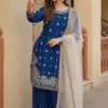 KF 1717 Royal Blue Zimmy Silk Salwar Suit with Lace Work & Embroidery Work. Affordable Price ₹2149. Delivery 4-6 Working Days. Shop now. | Jump Suits, Salwar suit, Casual Suits, Creative suits, Designer Suits, Palazzo Suits, Party Wear Suits, Patiala Suits, Straight Suits