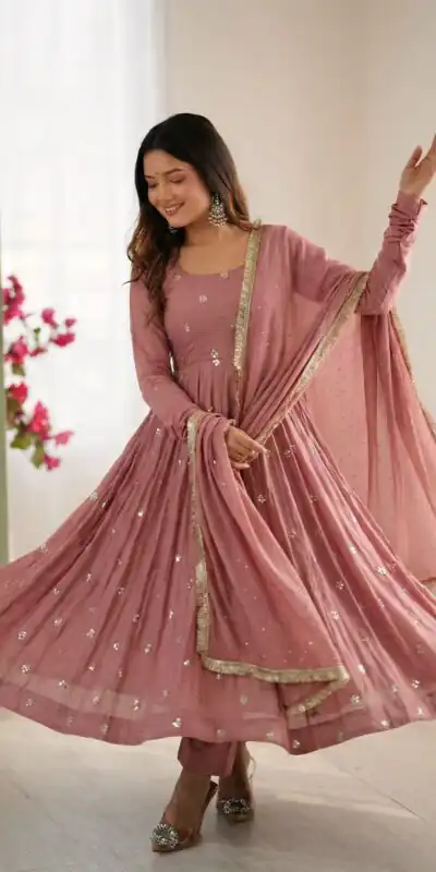 SRK 5330 Peach Color Roman Silk Salwar Suit with Embroidery Work. Available at ₹2099 only. Delivery 4-6 Working Days. Shop now. | Jump Suits, Salwar suit, Casual Suits, Creative suits, Designer Suits, Palazzo Suits, Party Wear Suits, Patiala Suits, Straight Suits