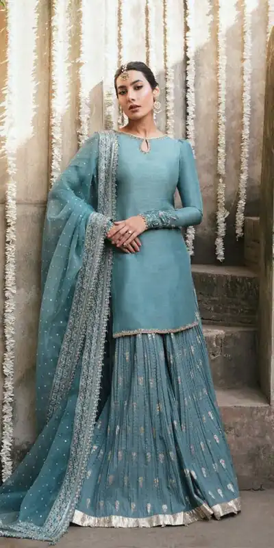 MT 1067 Sky Blue Sky Georgette Salwar Suit Perfect for Wedding, Party, Engagement, Pooja, Ganesh Chaturthi – . Grab it for ₹2449. Delivery 4-6 Wor | Jump Suits, Salwar suit, Casual Suits, Creative suits, Designer Suits, Palazzo Suits, Party Wear Suits, Patiala Suits, Straight Suits