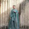 Sky Blue Faux Georgette Sequence Work Salwar Suit