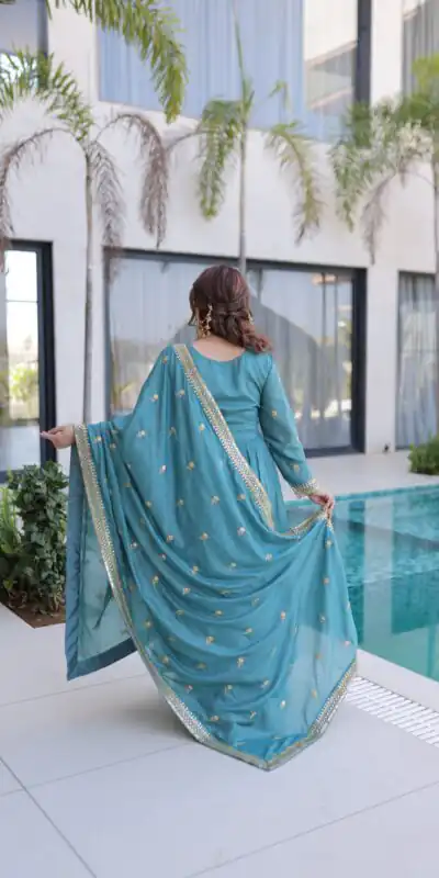 KA 1233 Sky Blue Super Silk Salwar SuitPerfect for Wedding, Party, Sangeet, Family Gatherings, Reception – . Festive Deal ₹2649. Delivery 4-6 Working Da | Jump Suits, Salwar suit, Casual Suits, Creative suits, Designer Suits, Palazzo Suits, Party Wear Suits, Patiala Suits, Straight Suits