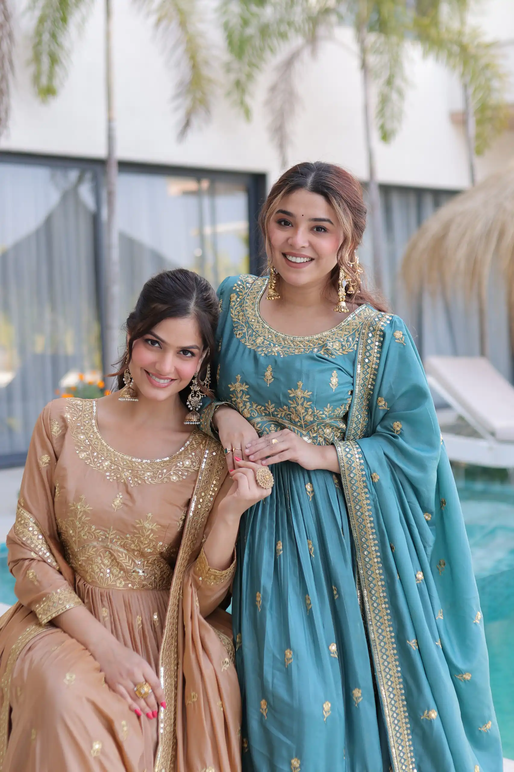 Sky Blue Super Silk Sequins Embroidery Work Salwar Suit - Image 7