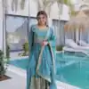 KA 1233 Sky Blue Super Silk Salwar SuitPerfect for Wedding, Party, Sangeet, Family Gatherings, Reception – . Festive Deal ₹2649. Delivery 4-6 Working Da | Jump Suits, Salwar suit, Casual Suits, Creative suits, Designer Suits, Palazzo Suits, Party Wear Suits, Patiala Suits, Straight Suits