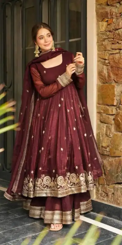 ZB 5055 Maroon Embroidery Work Salwar Suit in Teal Gold Crazy. Available at ₹2449 only. Delivery 4-6 Working Days. Shop now. | Jump Suits, Salwar suit, Casual Suits, Creative suits, Designer Suits, Palazzo Suits, Party Wear Suits, Patiala Suits, Straight Suits