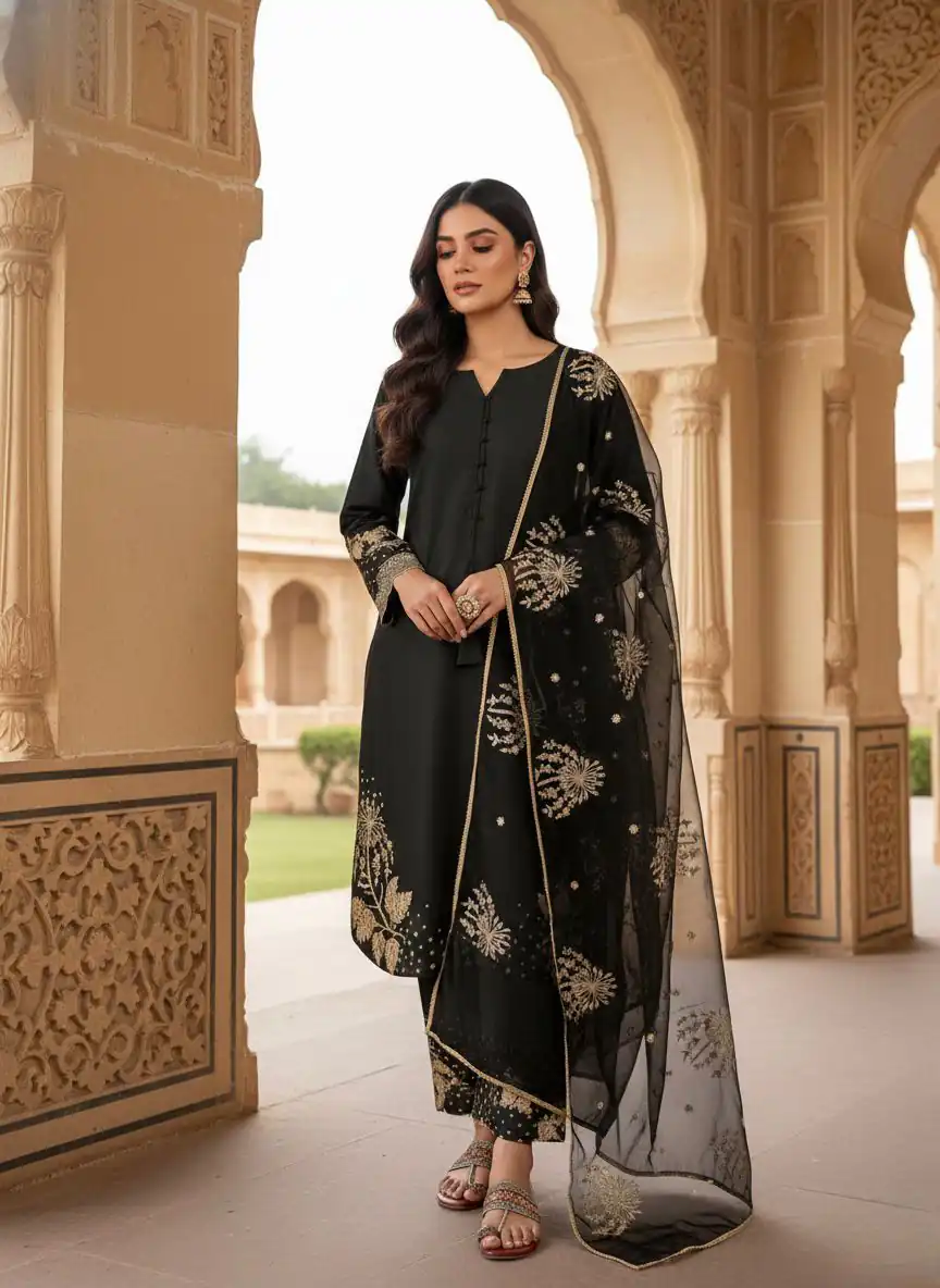 AD 202 Black in Color Natural Crepe Embroidery Work Salwar Suit . Affordable Price ₹1849. Delivery 4-6 Working Days. Shop now. | Jump Suits, Salwar suit, Casual Suits, Creative suits, Designer Suits, Palazzo Suits, Party Wear Suits, Patiala Suits, Straight Suits