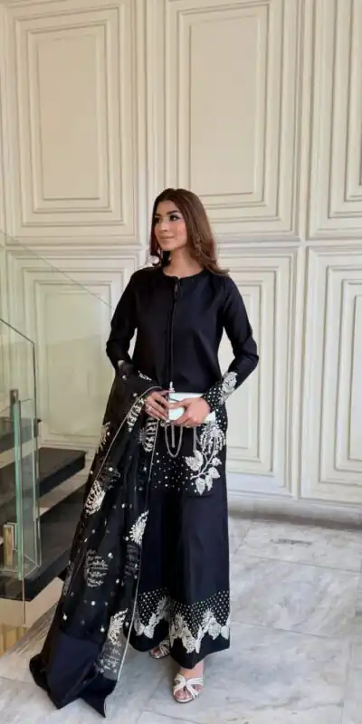 AD 202 Black in Color Natural Crepe Embroidery Work Salwar Suit . Affordable Price ₹1849. Delivery 4-6 Working Days. Shop now. | Jump Suits, Salwar suit, Casual Suits, Creative suits, Designer Suits, Palazzo Suits, Party Wear Suits, Patiala Suits, Straight Suits