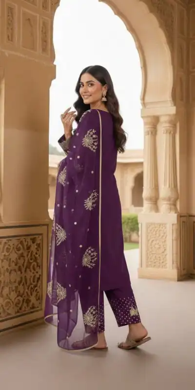 AD 202 Wine in Color Natural Crepe Embroidery Work Salwar Suit . Affordable Price ₹1849. Delivery 4-6 Working Days. Shop now. | Jump Suits, Salwar suit, Casual Suits, Creative suits, Designer Suits, Palazzo Suits, Party Wear Suits, Patiala Suits, Straight Suits