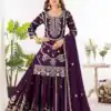 ND 5033 Wine Chinon Silk Salwar Suit with Embroidery Work & Lace Work. Affordable Price ₹2149. Delivery 4-6 Working Days. Shop now. | Jump Suits, Salwar suit, Casual Suits, Creative suits, Designer Suits, Palazzo Suits, Party Wear Suits, Patiala Suits, Straight Suits