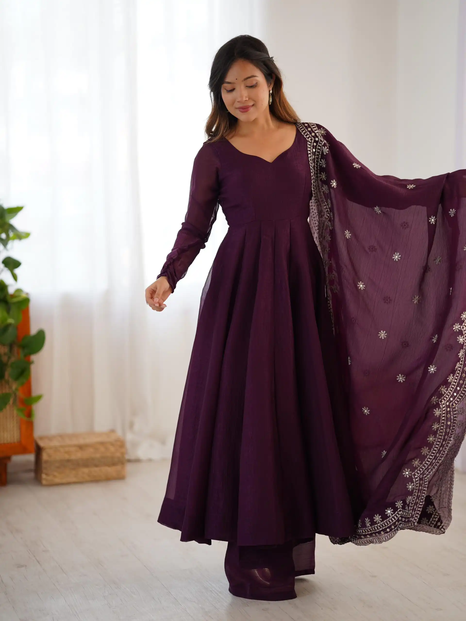 SSR 5006 Wine Fandy Silk Gown Perfect for Wedding, Party, Pongal, Traditional Day, Baby Shower – . Get it for ₹1999. Delivery 4-6 Working Days. Shop | Gowns, Bollywood Gowns, Creative Gowns, Designer Gowns, Embroidered Gowns, Party Wear Gowns