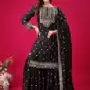 ZF 5006 Black Color Chinon Silk Sequence Work Salwar Suit Casual, Wedding, Festive, Events . Expected Delivery  4-6 Working Days @2149/- only      | Jump Suits, Salwar suit, Casual Suits, Creative suits, Designer Suits, Palazzo Suits, Party Wear Suits, Patiala Suits, Straight Suits