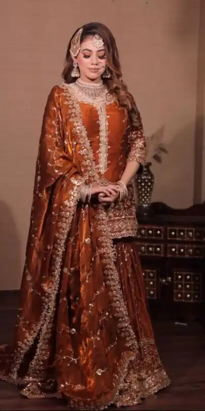 SSR 533 Rust Color Fendy Silk Salwar Suit with Embroidery Work. Affordable Price ₹2149. Delivery 4-6 Working Days. Shop now. | Jump Suits, Salwar suit, Casual Suits, Creative suits, Designer Suits, Palazzo Suits, Party Wear Suits, Patiala Suits, Straight Suits